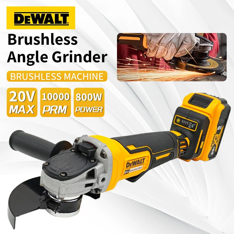 Dewalt 125mm DCG405 Cordless Angle Grinder Brushless Metal Cutter Woodworking Sander For Dewalt 20V Batteries