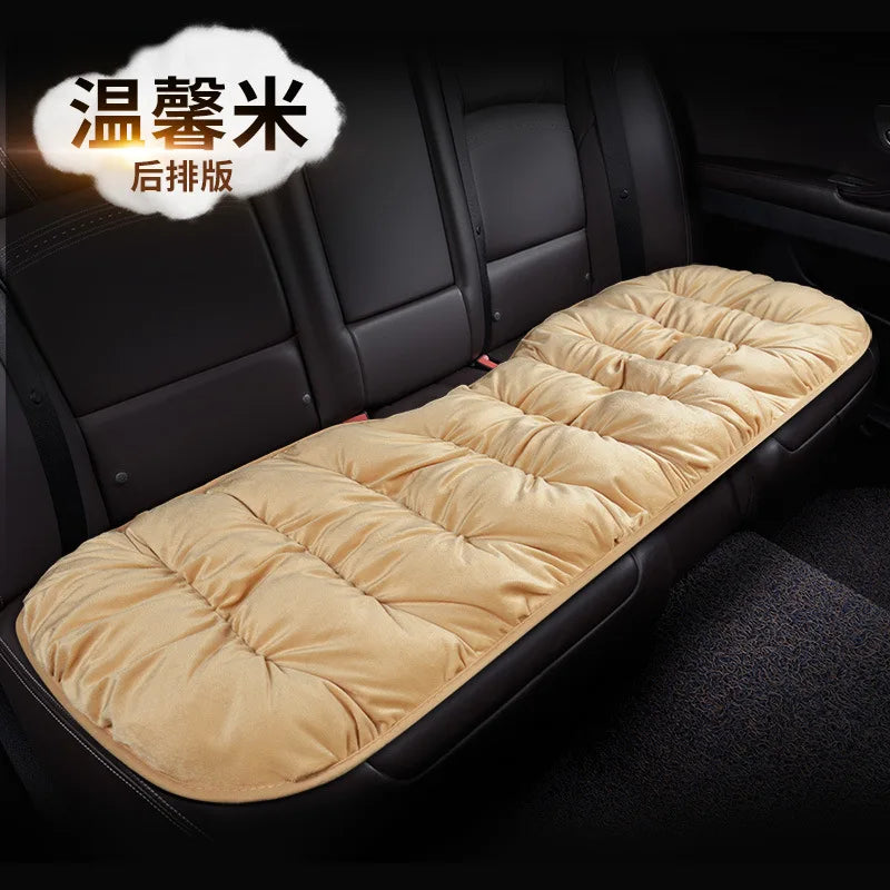Winter Car Seat Cover with Back Pad Warm Slip-resistant Car Seat Cushion Chair Protector Universal for Suv Pick-Up Truck Sedan