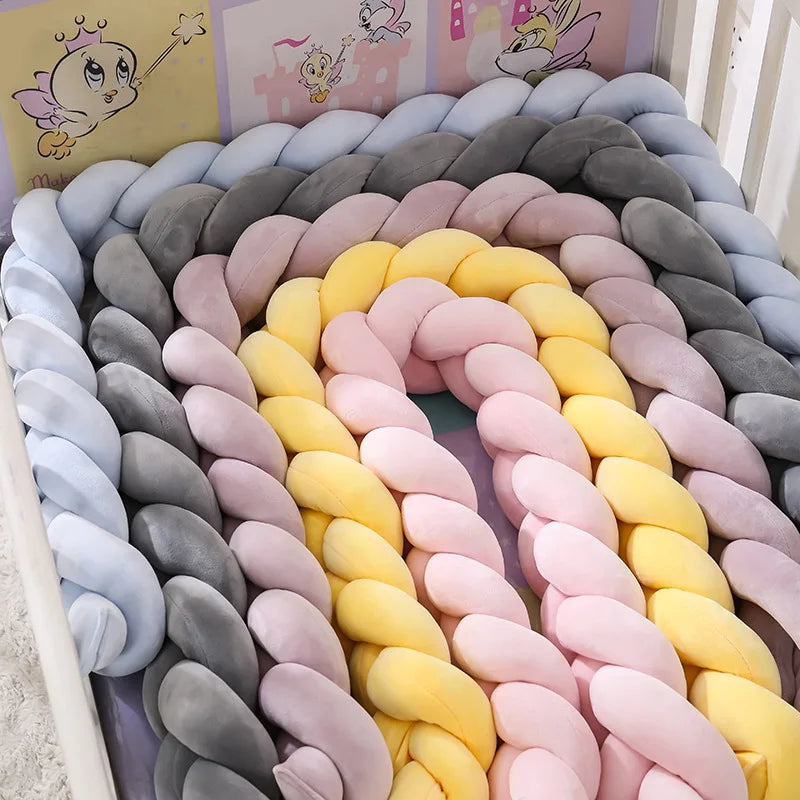 Baby Cot Bumper Baby Cot Braided Bed Bumper for Baby Safety Braid Bed Accessories Bed Circumference for Newborns Braid Rails