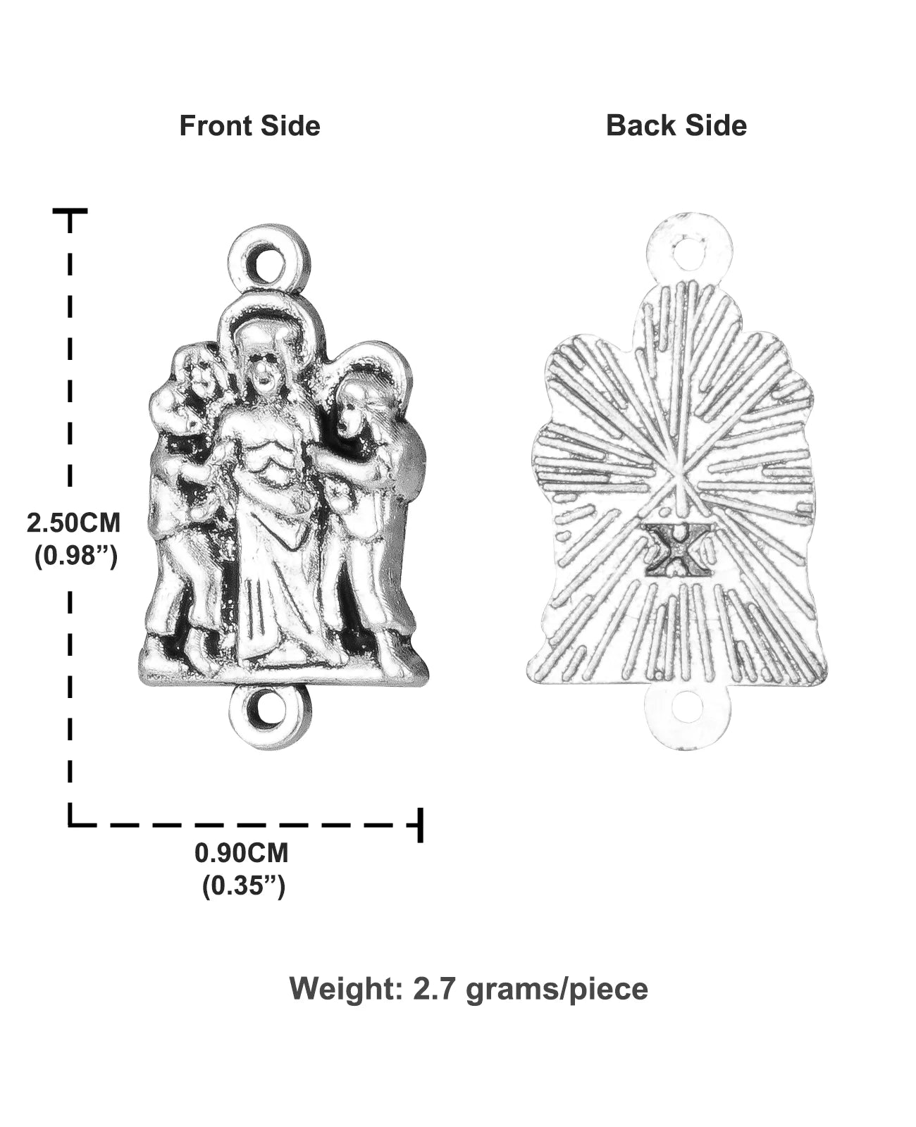 16Pcs Stations Cross Signs Devotional Medals Crucifix Jesus Cross Crown of Thorns Pendant Set for Rosary DIY Accessories