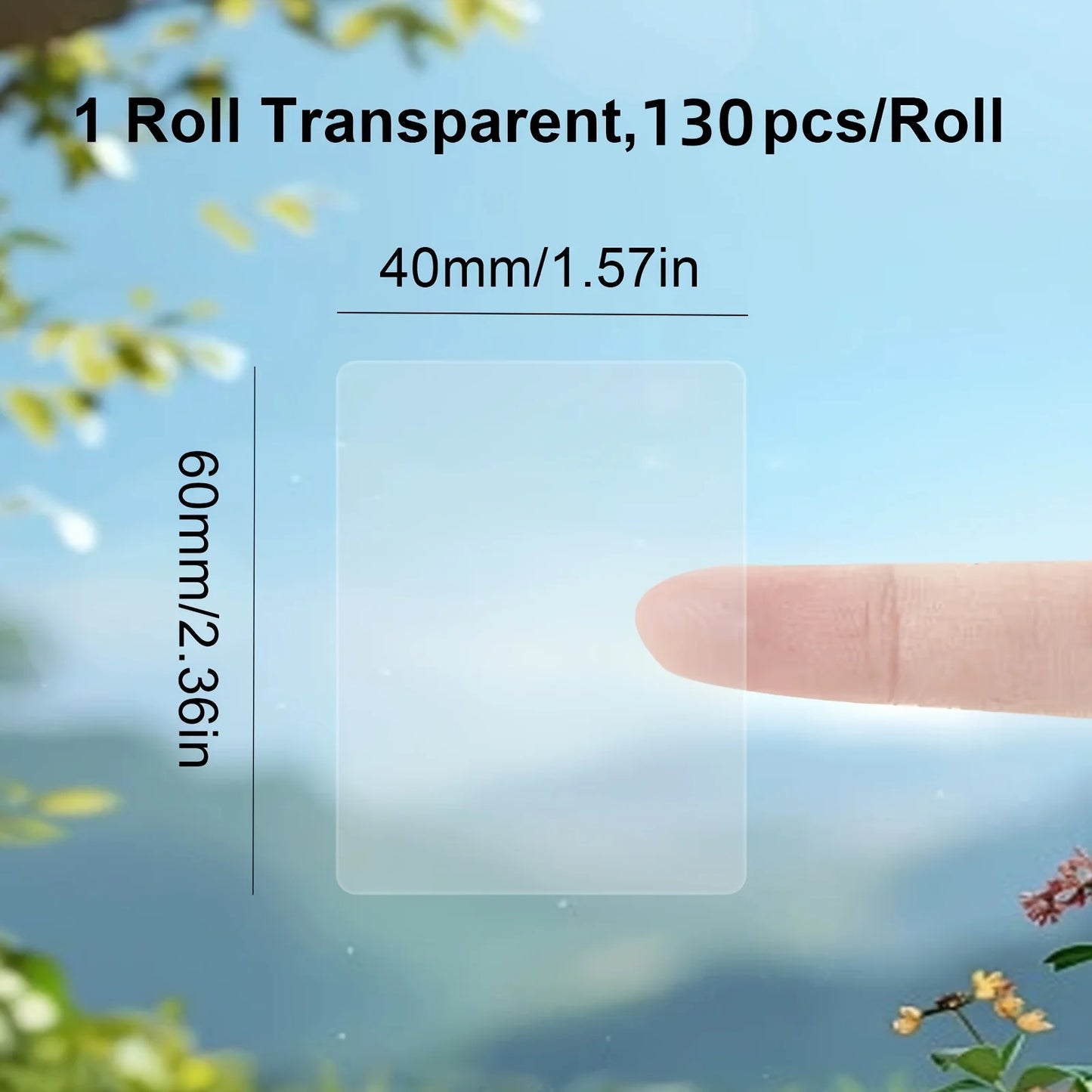 Marklife transparent thermal printing label paper, multifunctional and clear, suitable for home, school, gifts, etc|