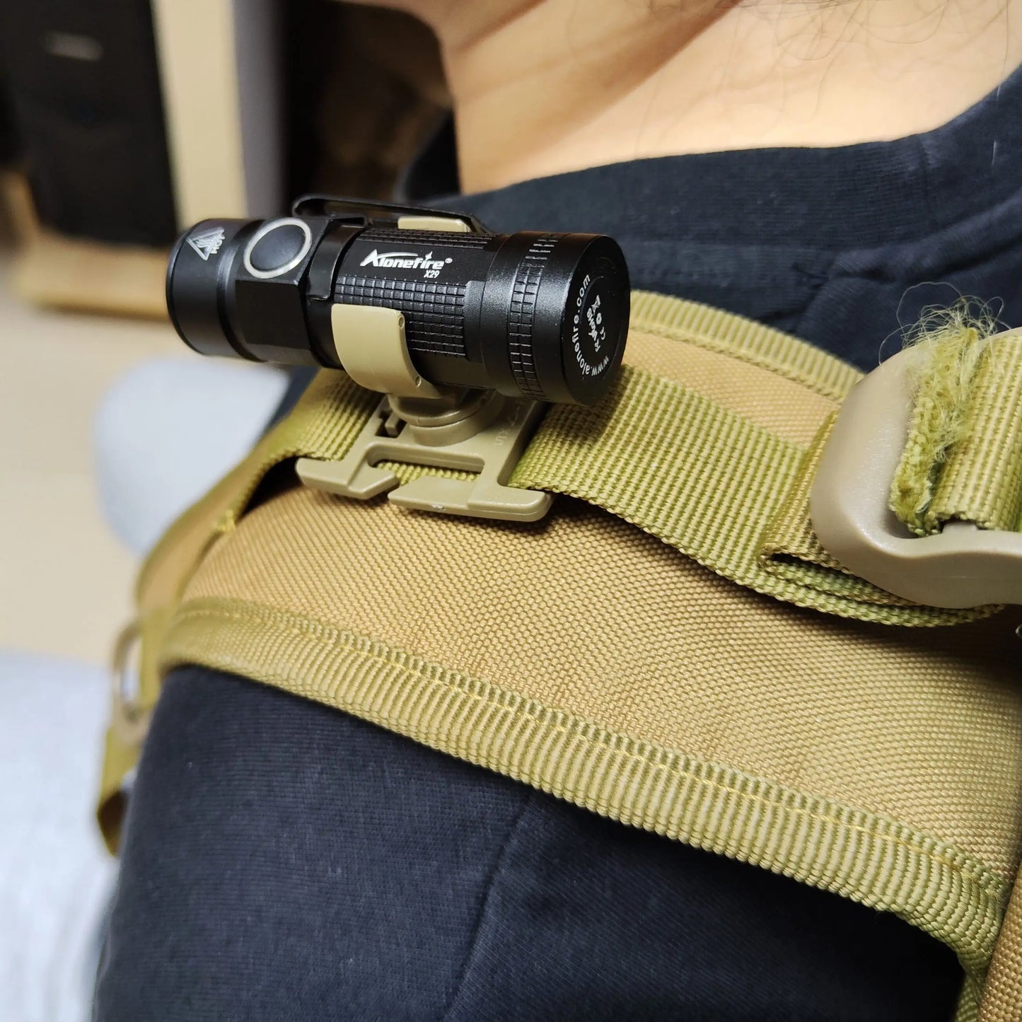 Clearance_360 Swivel U Ring Clip XPG LED Portable Mini Flashlight 12 Hours Work Outdoor Backpack Hat Pocket Hiking Torch C123A B