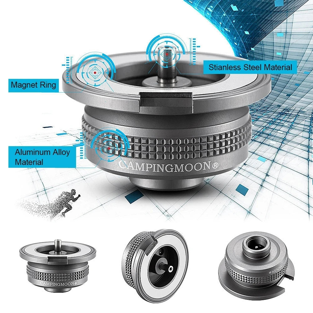 CAMPINGMOON 3 in 1 Butane Adapter Extension Hose Split Furnace Adapter Gasagnetic Suction Head Connector for Camping CAMPINGMOON