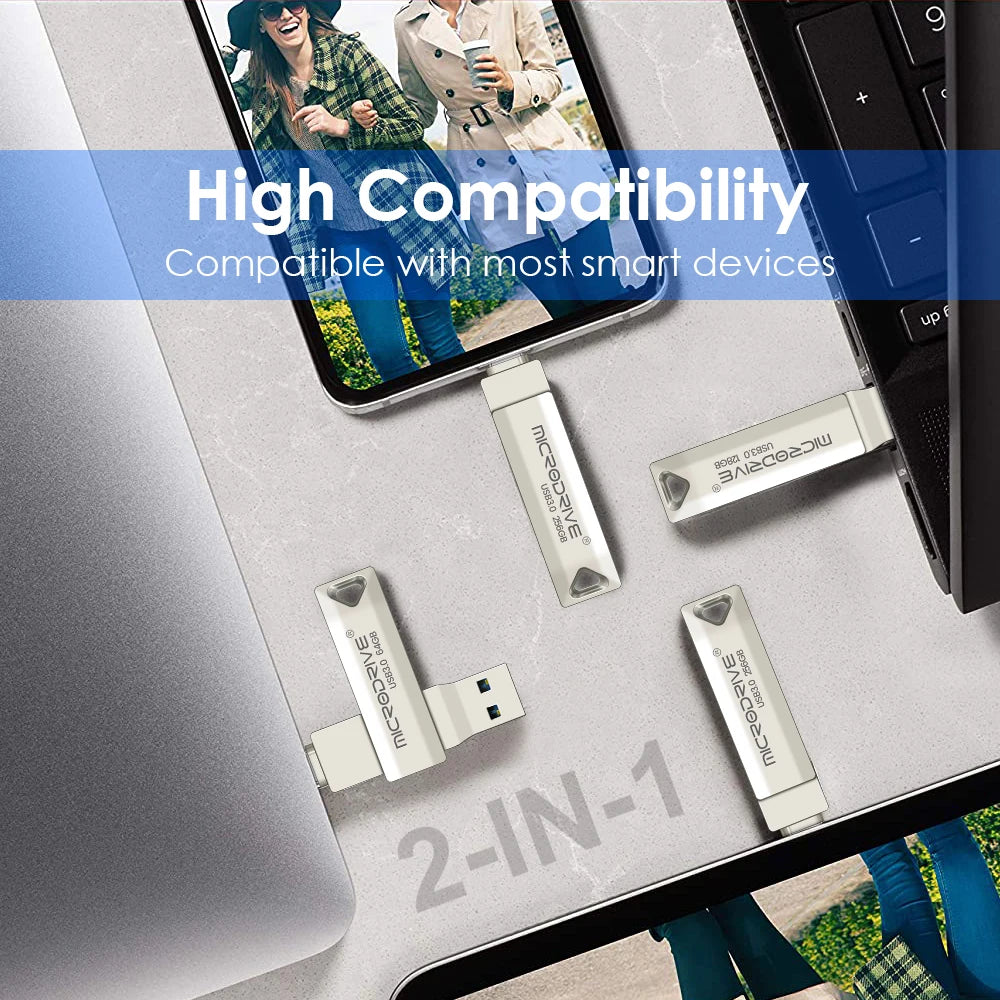 USB3.0 Metal OTG Type C Pen Drive Usb MD223C Memory Stick 64GB usb3.0 flash card 128GB 256G type-C Pendrive free shippin