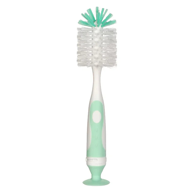 2 in 1 Mother-child Nylon Baby Bottle Cup Cleaning Brush Suction Stand Type Feeding Clean Tool Set