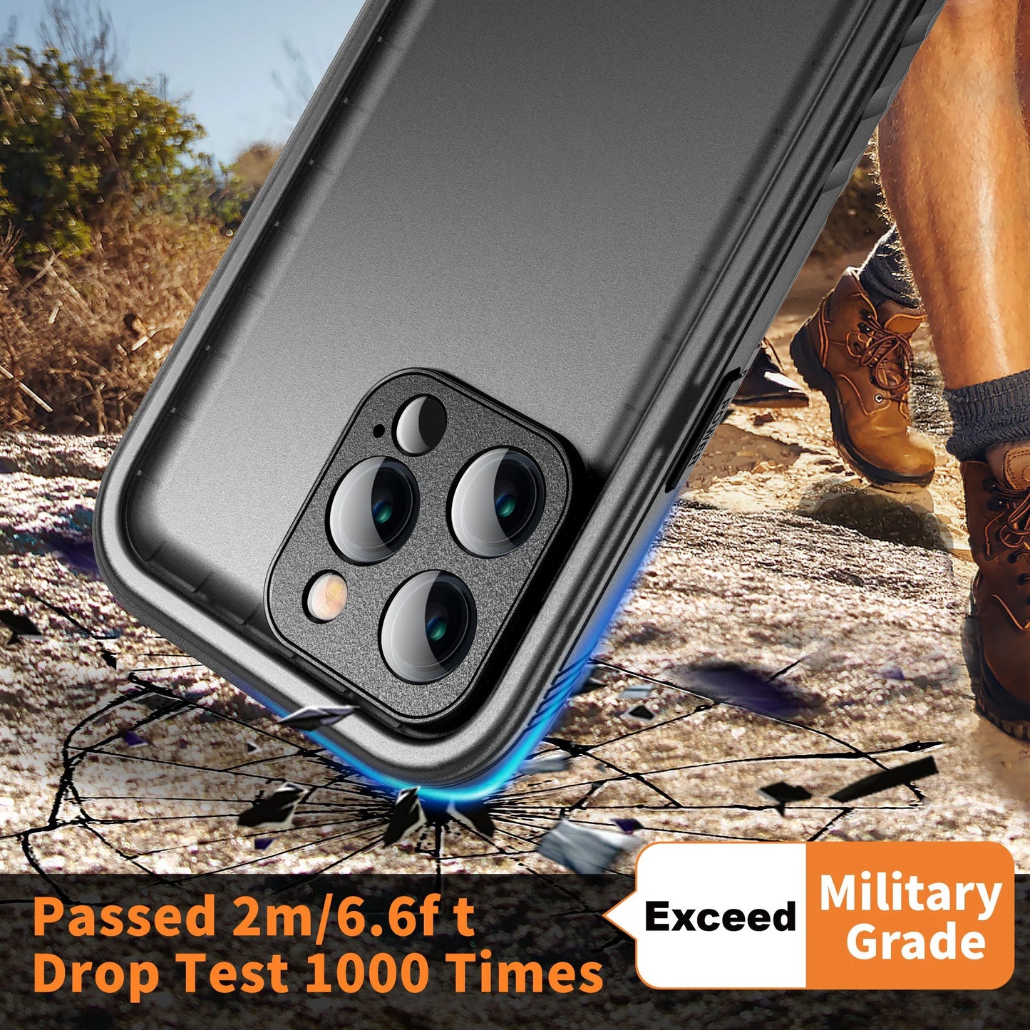 SPORTLINK Waterproof Case For iPhone 14 11 12 13 15 Pro Max Swimming Diving Case With Strap Full-Body Screen Camera Protector