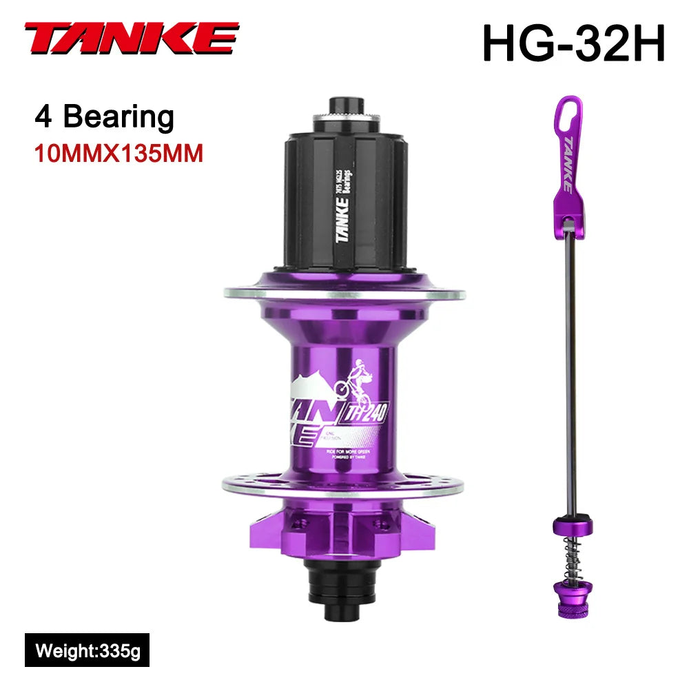 TANKE 120 Click Hub Bearing MTB Hub Front Rear 32 36 Holes Disc Brake Bicycle Hubs 7 8 9 10 11 12 Speed Quick Release 6 Pawl Hub
