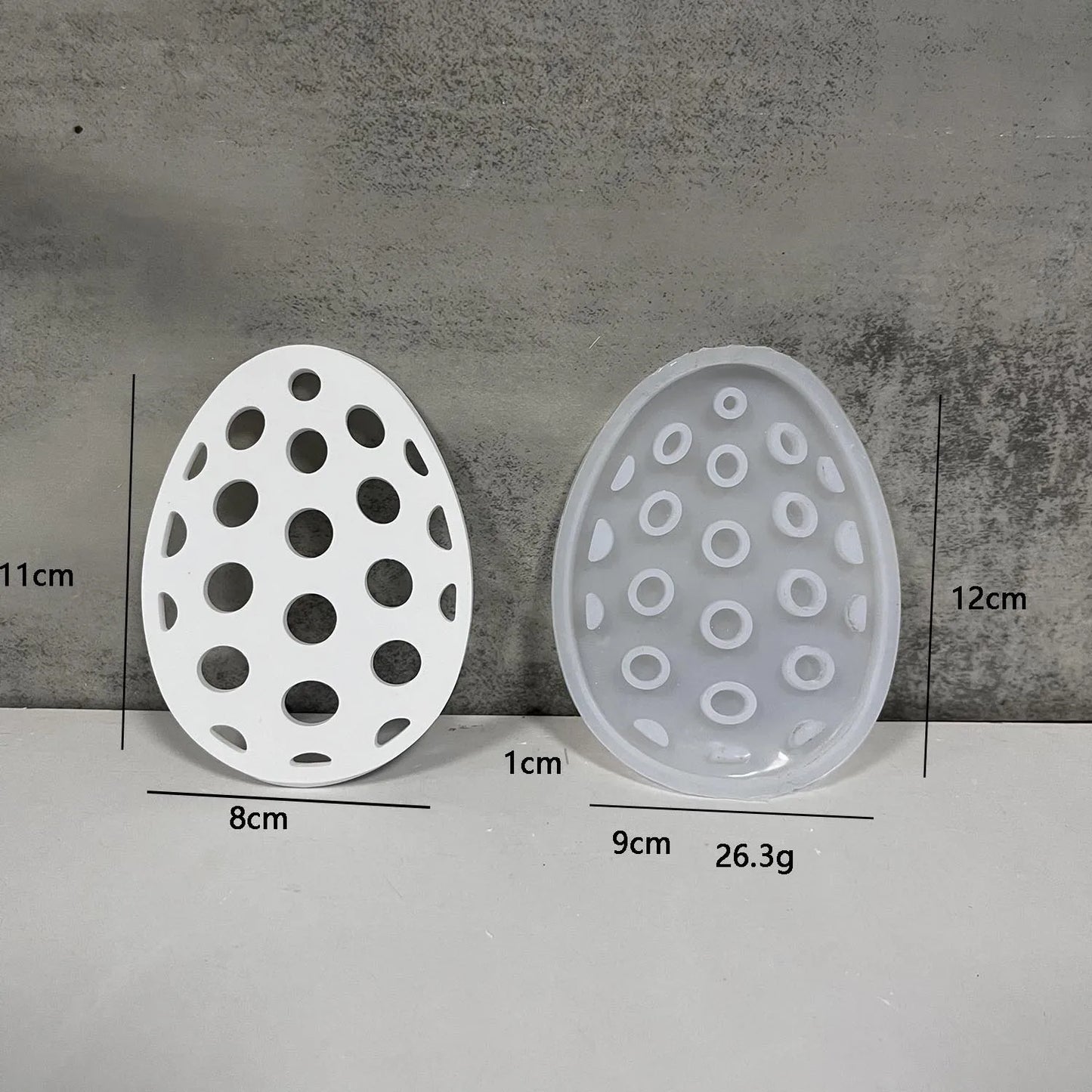Easter Rabbit Egg Splicing silicone mold Concrete Cement Gypsum Plaster Molds Bunny Hollow Heart Flower Decoration Craft