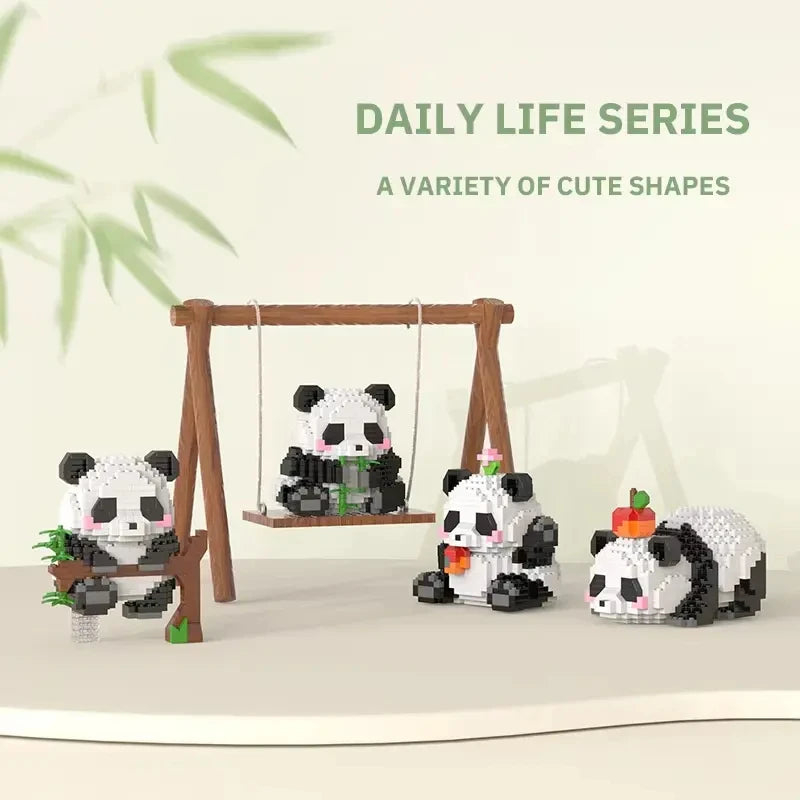 TOYLINX Mini Animal Building Blocks Assembled Model Cartoon Panda Doll Set 6 Years Old And Above Children Educational Toys Gifts
