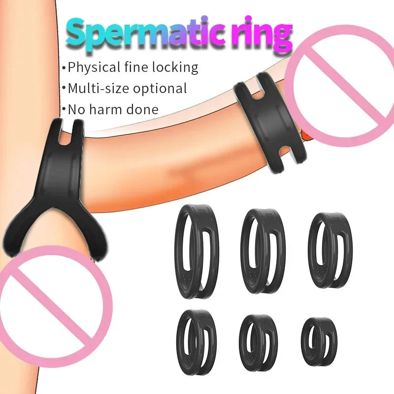 Soft Silicone Cock Rings Male Delay Ejaculation Penis Lasting Erection Scrotum Testis Restraint Adult Sex Toys For Men Reusable