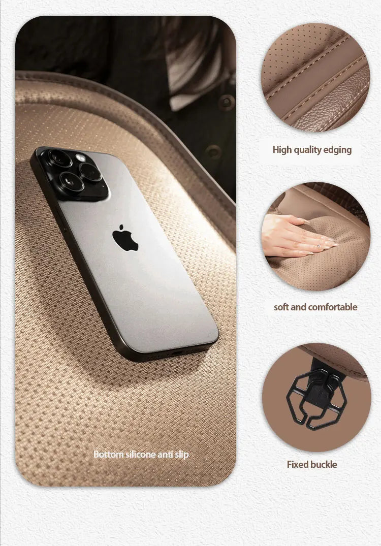 Four Seasons Universal Car Seat Cover Breathable Leather Car Seat Waist Cushion Covers Auto Interior Seats Interior Accessories