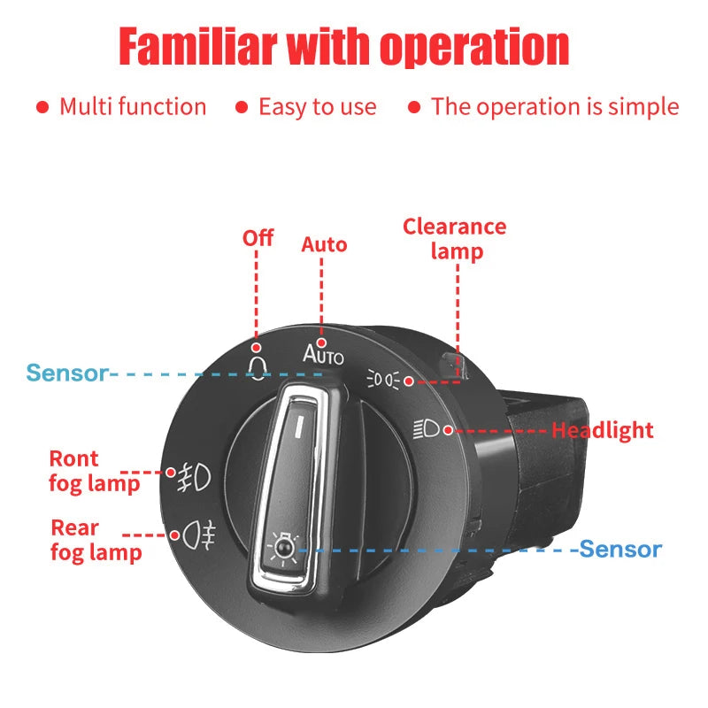 Auto Headlight Lamp Control Switch Light Sensor Fit for Volkswagen Golf MK4 for Passat B5 Polo Bora Sharan Alhambra 1C0941531
