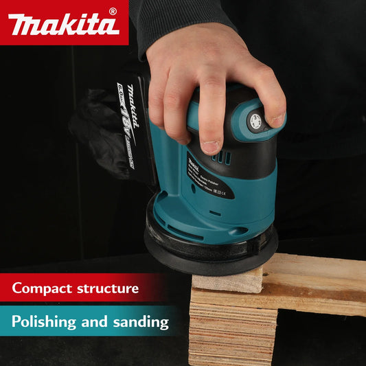 Makita Disc Sander DBO140/DBO180: 3 Speed Options, 125mm Abrasive, 11000 Max RPM, Dust Collection for Sanding & Polishing