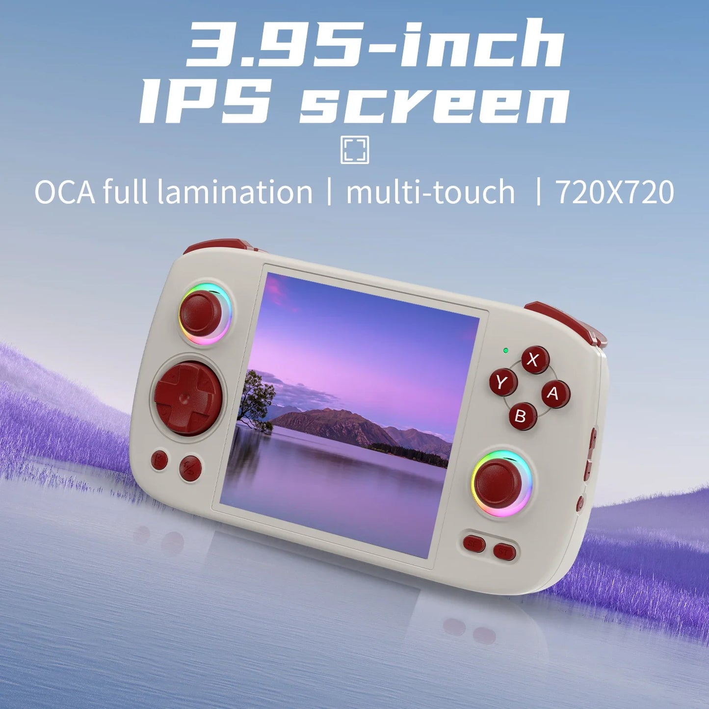 ANBERNIC RG Cube Handheld Game Console 3.95'' IPS Touch Screen Android13 RGB Lighting Effect RGCUBE Streaming Retro Video Player