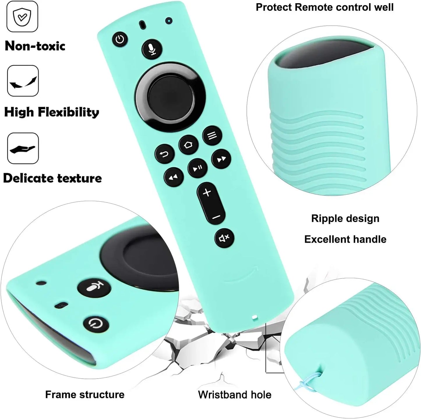 Suitable for Fire TV Stick 4K TV Stick 2GEN Remote Silicone Case Protective Cover Skin Firestick Remote Cover Glow in the Dark