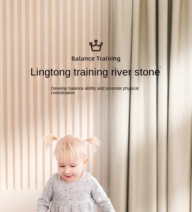 Six Children Cross The River Stone Sense System Training Equipment Kindergarten Early Education Training Balance Treadle Toys