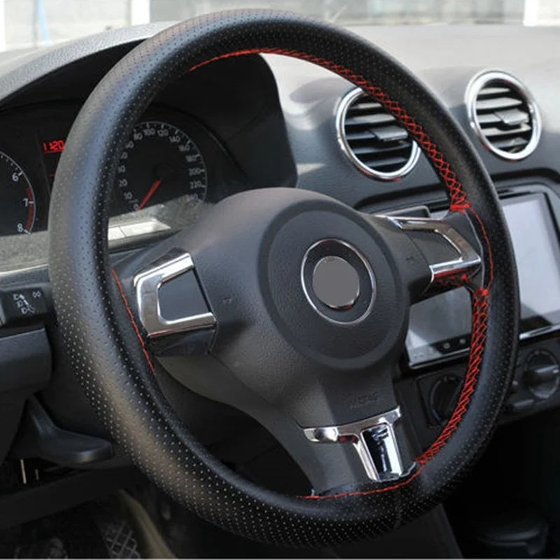 Car steering wheel cover Genuine Leather Hand stitching For Seat Leon Mk3 5F Ibiza 6j 6l 1P 1M Ateca Arona Cupra Formrentor