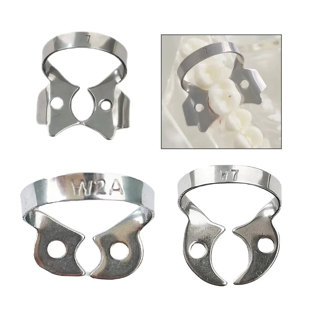 1Pc Dental Rubber Dam Clamps Stainless Steel Endodontic Restorative Barrier Clips Dentistry Orthodontic Material 20 Size Dentist