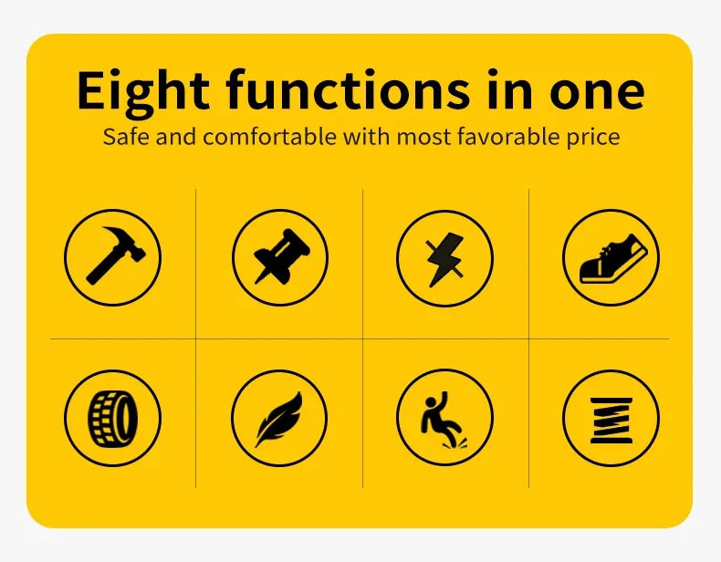 Fashion Safety Shoes Men Boots Steel Toe Shoes Men Puncture-Proof Work Sneakers Male Shoes Work Boots Indestructible Footwear