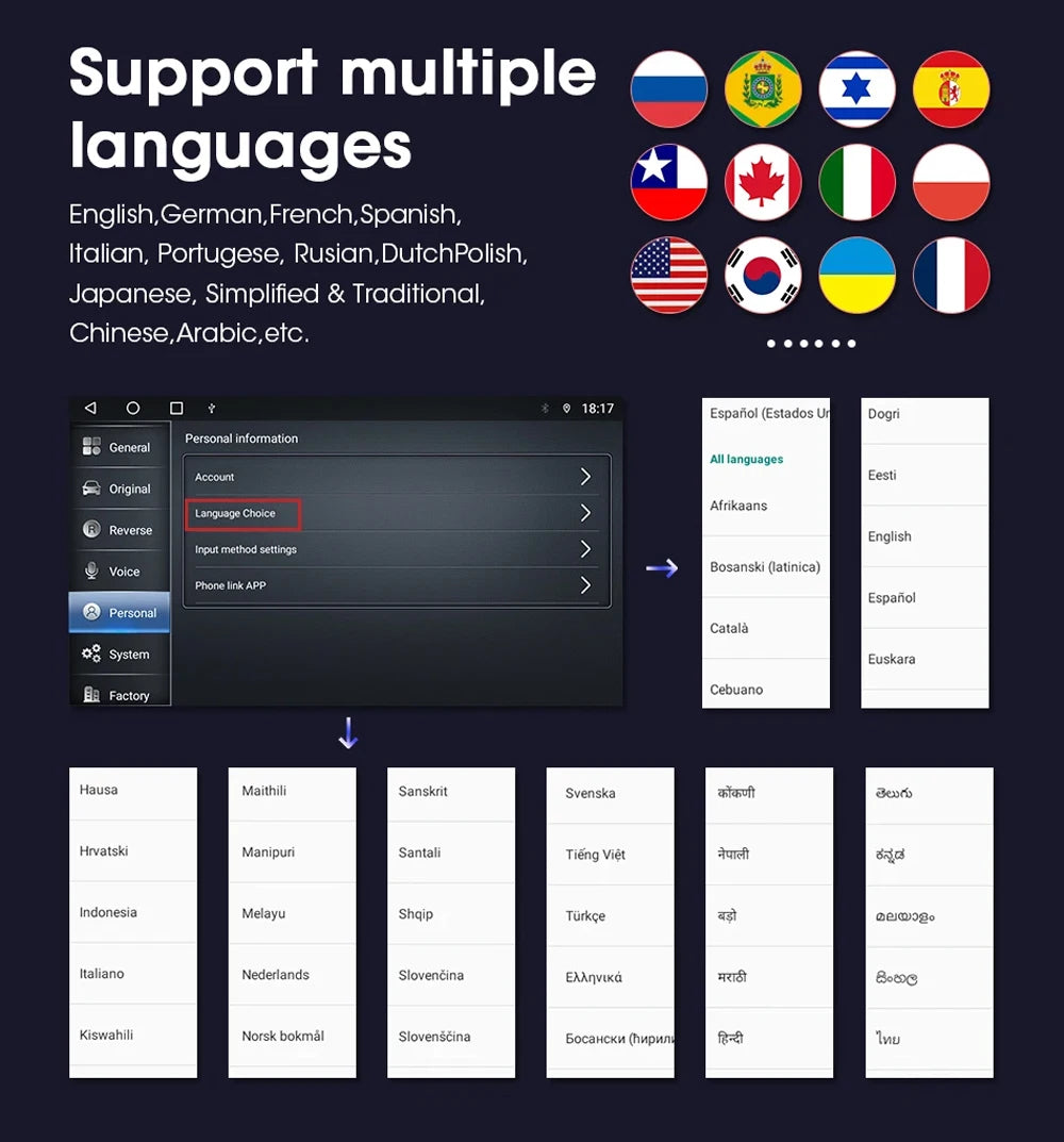 LELV 7" Android 13 Touch Screen Car Radio For Volkswagen VW Touareg Multivan T5 Transporte 2004-2011 Multimedia Player Carplay