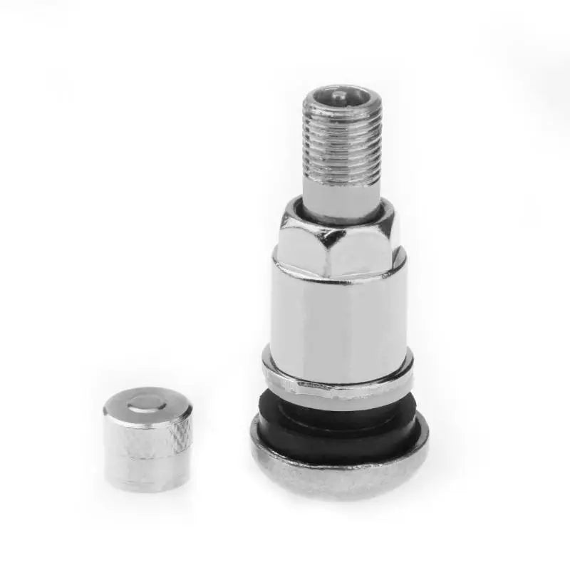 4Pcs Bolt-in Stainless Car Motorcycle Wheel Tyre Tire Valve Stems with Dust Caps