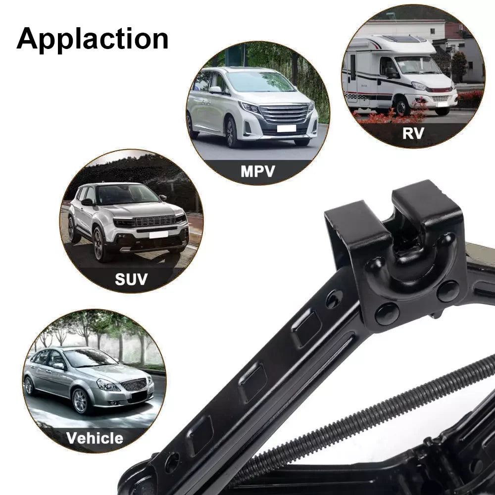 2T/3T Car Scissor Jack Auto Emergency Crank Lift Stand Labor-Saving Repair & Tire Replacement Tool with Wrench for SUV Vehicles