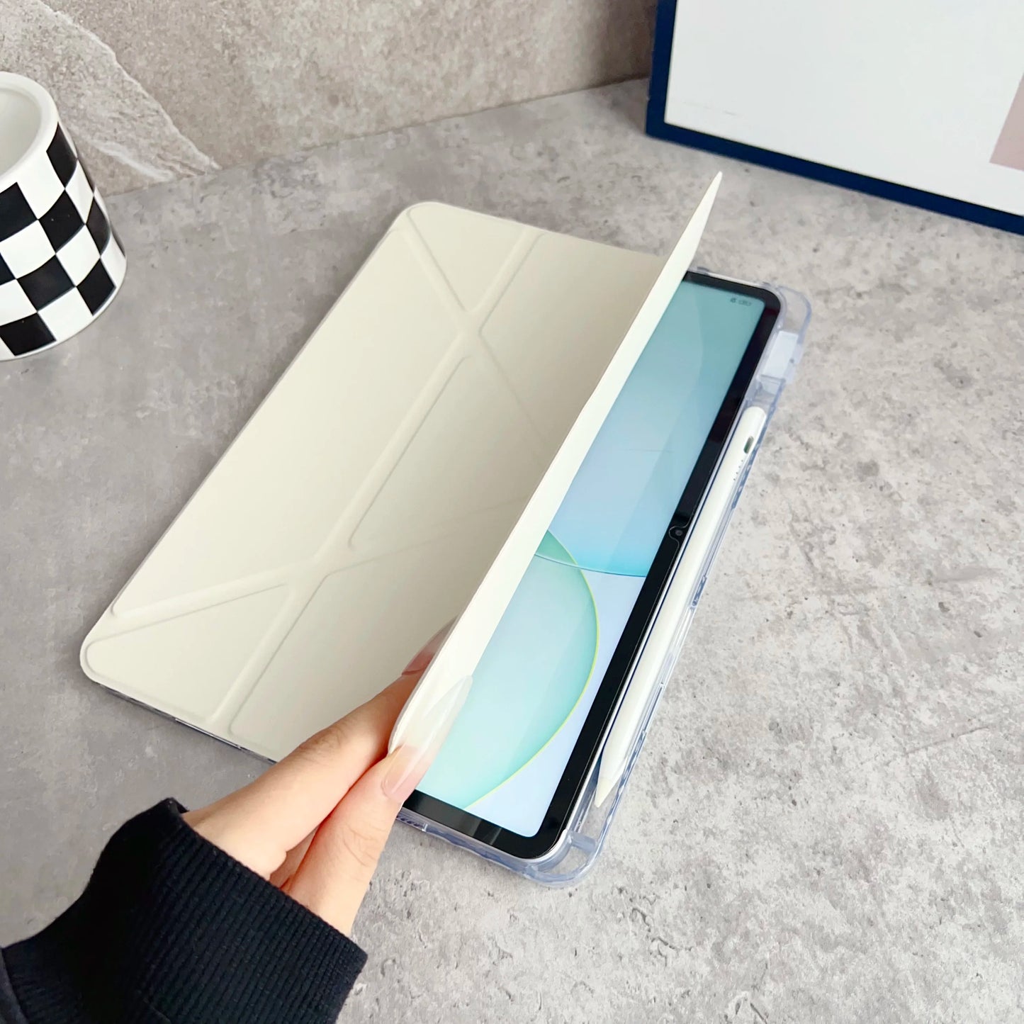 For Xiaomi Mi Pad 8 7 6 Pro 11.2 Case Redmi pad SE 11 2 K Pad 8.8 Auto Wake up & Sleep Silicone Cover Y-Fold Support Charging