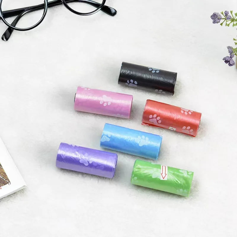 10 Rolls Paw Print Pet Garbage Bags, Leak Proof Pet Dog Waste Bags Doggie Poop Bags