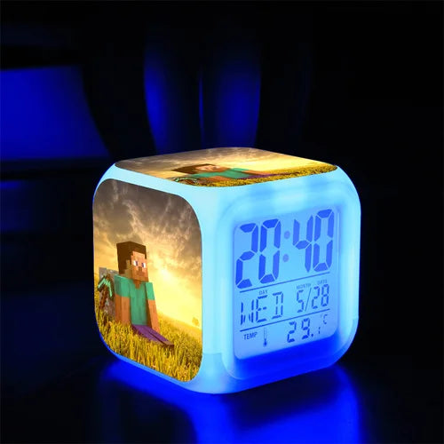 Digital Alarm Clock Battery Electric Game Set Time Alarm Clock Toy Kids Boys Creative Portable Despertador Bedroom Decor Reloj