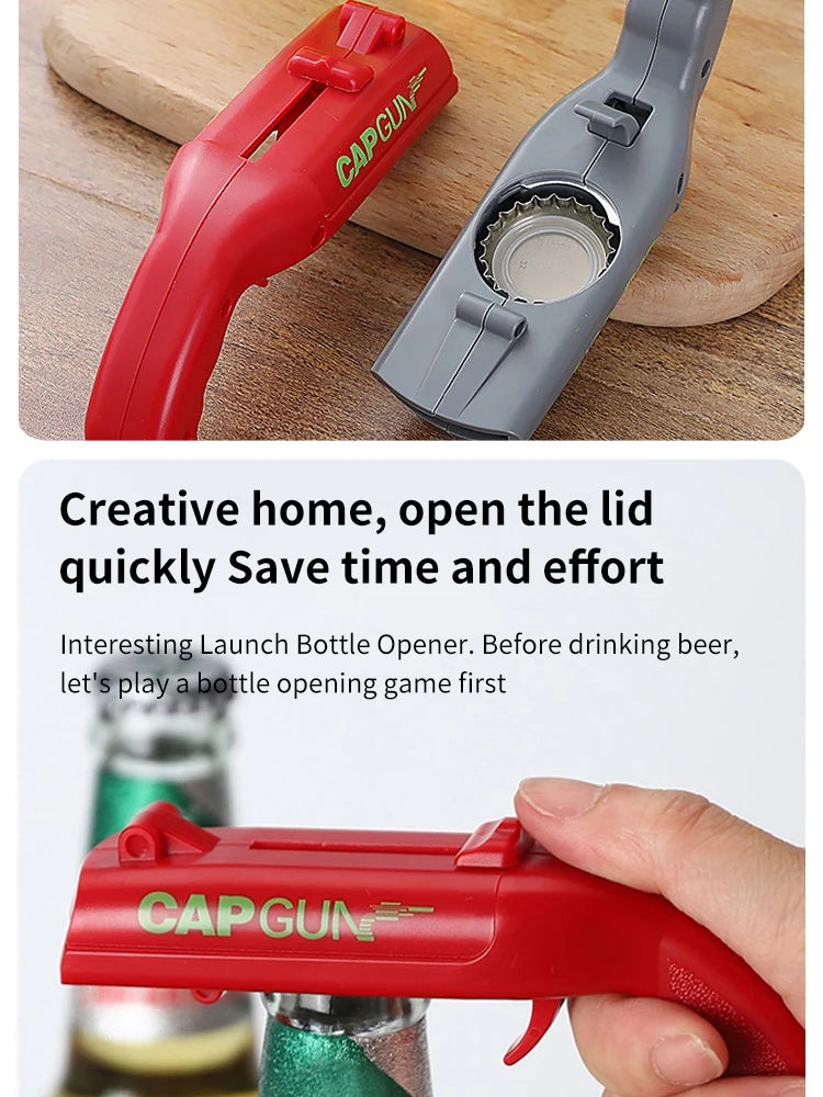 Bottle Opener Launch Spring Cap Portable Drink Bottle Opener Kitchen Party Supplies Bar Drinking Tools Kitchen Accessories