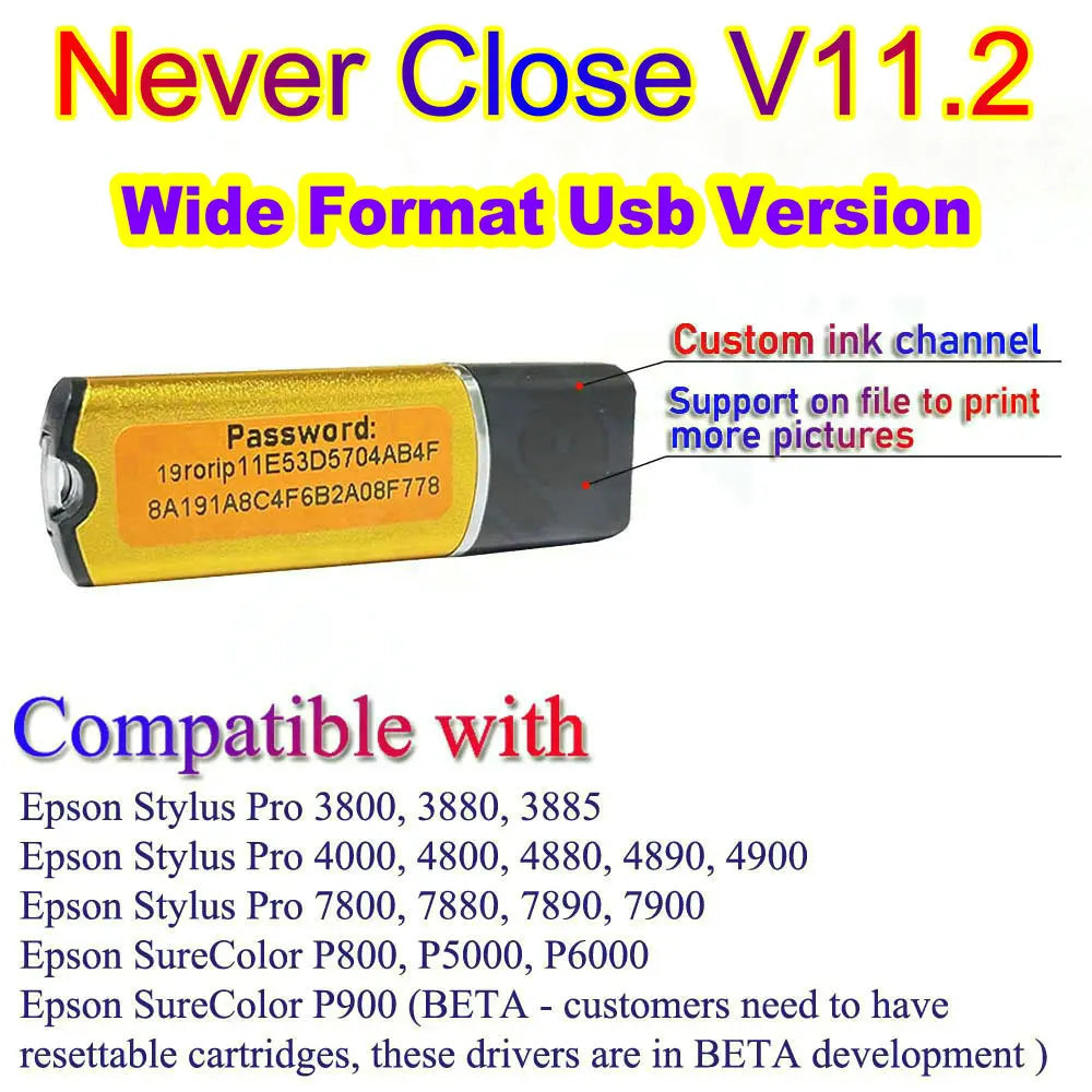 DTF 11.2 Ver UV DTG Printing V11.2 RIP Software Kit For Epson A3 A4 A2 Printer L8050 L18050 L18058 L8058 ET 8550 P600 USB Dongle