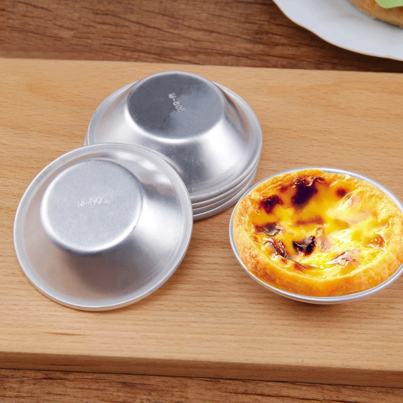 Reusable Aluminum Alloy Egg Tart Mold Baking Accessories Cookie Pudding Mould Mooncake Mold Baking Tools