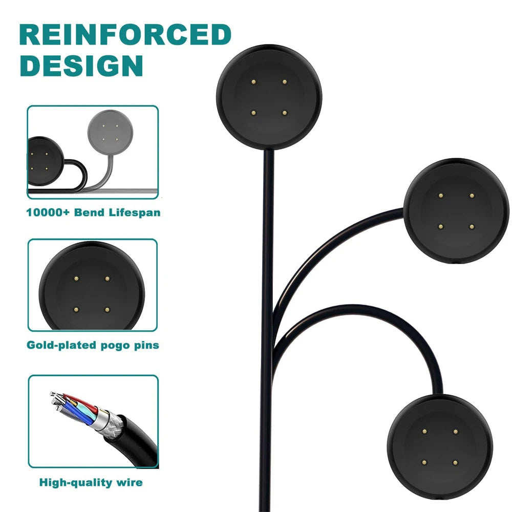 Pixel Watch 3 Charger for Google Pixel Watch 2 USB C Charging Cable Type-C 1m 3.3FT Black/White Cord Magnetic