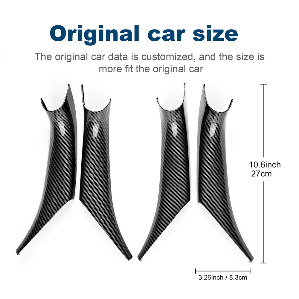 AIRSPEED for BMW X3 G01 X4 G02 2018-2023 Inner Window Lifting Switch Door Handle Pull Cover ABS Carbon Fiber Texture Accessories