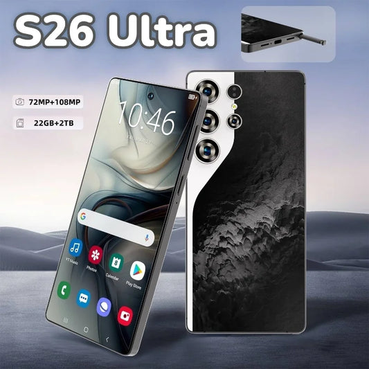 HOT 2025 new S26 Ultra original intelligent 5G dual card dual standby Android 14 system global version phones 8000mAh battery