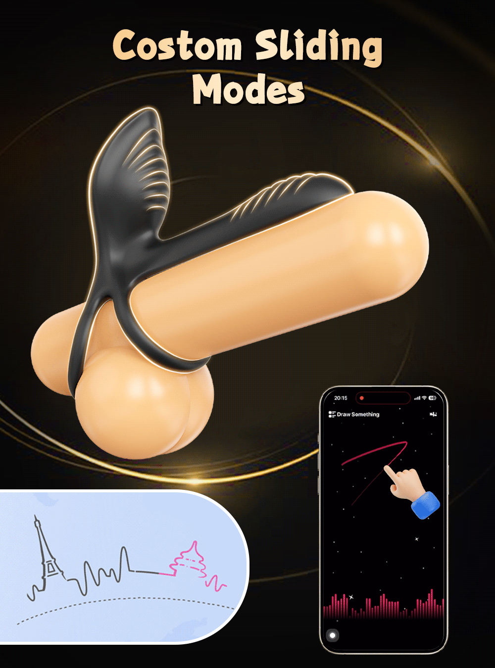 Wireless Bluetooth Vibrating Penis Ring Men Delay Ejaculation Cock Ring Vibrator Clitoris G Spot Stimulation Sex Toys for Couple