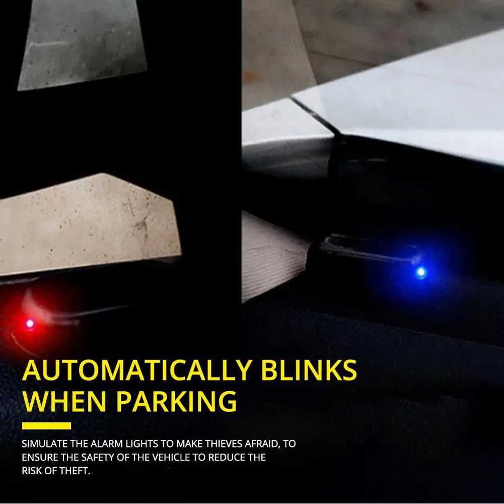 Solar Powered Car Fake Security Light Super Bright Flashing Imitation Lamp Wireless Strobe Signal Alarm Anti-Theft Caution Lamp