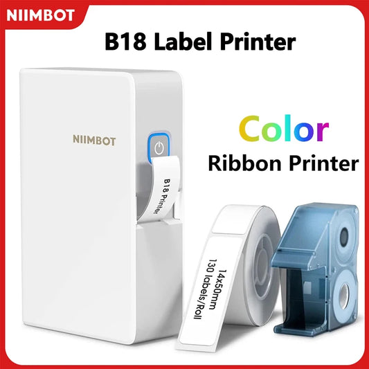 Niimbot B18 Mini Portable Sticker Bluetooth Printer Thermal UV  Thermal Printer With Ribbon PET Papers Keep 8-10 Years Machine