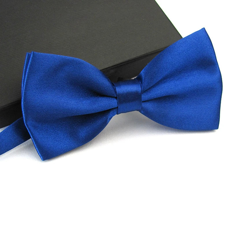 Mens Adult Bowtie Classic Fashion Wedding Party Formal Satin Gift Plaids Multicolor Adjust Neck Bow Tie Clip-On