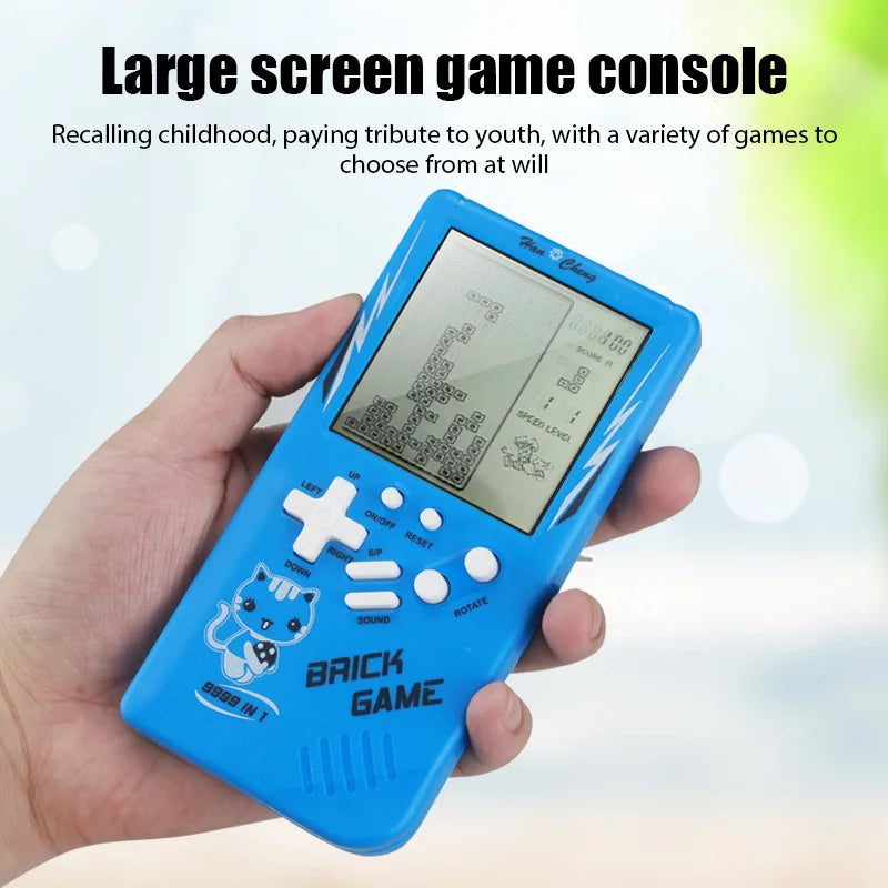 Portable Classic Electronic Game Retro Puzzle Toy Blue 3.5 Inch Large Screen Handheld Game Console Toys For Children