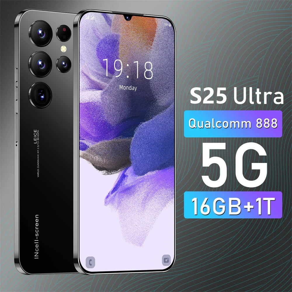 HOT 2025 new S25 Ultra original intelligent 4G 5G dual card dual standby Android 14 system global version 108MP 8000mAh battery