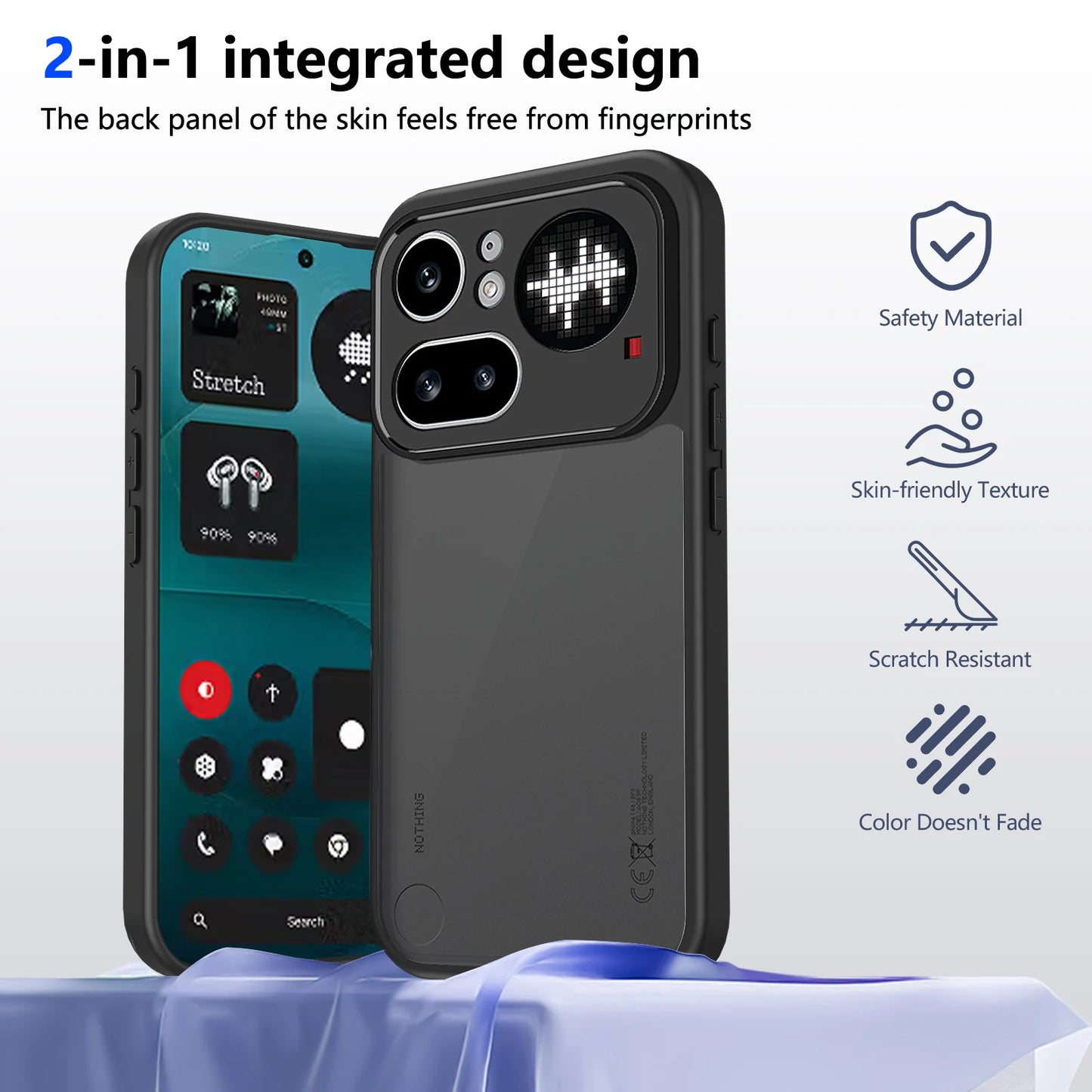 Nothing Phone 4A Pro Case Skin Feeling Silicone TPU Bumper Clear Hard Back Cover Case for Nothing Phone 4A Pro 5G A069P 2026
