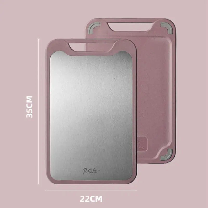 Double-sided Multifunctional Cutting Board Vegetables And Meat Chopping Cutting Board Two Sides Stainless Steel Plastic
