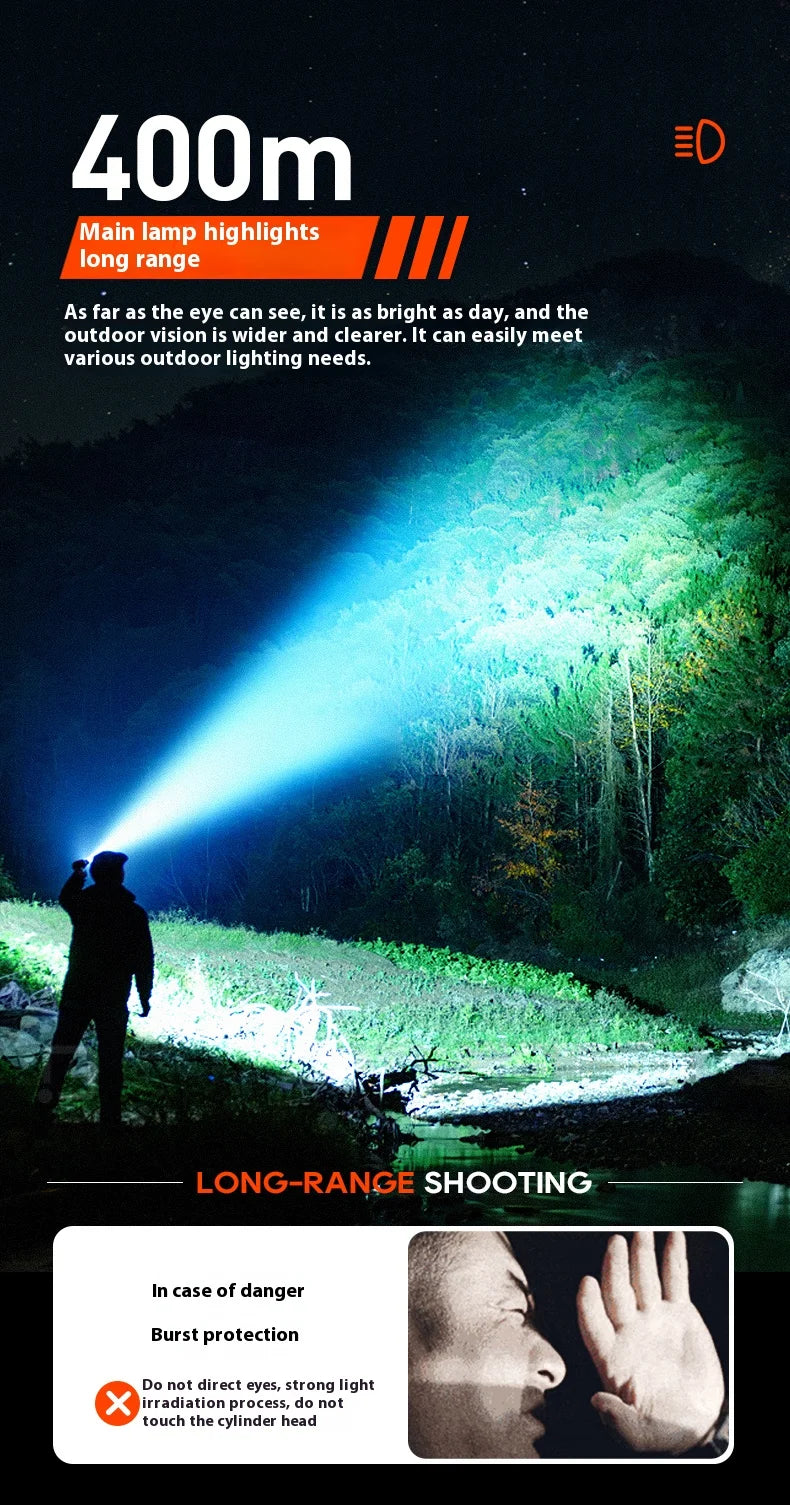 Philips new SFL3121 flashlight strong searchlight with side light can be used for a variety of lighting