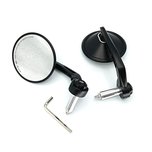 7/8" 22mm CNC Motorcycle Rearview Mirrors Universal Clear Glass Scooter Bar End Handlebar Mirror Rear View Mirror Accessories