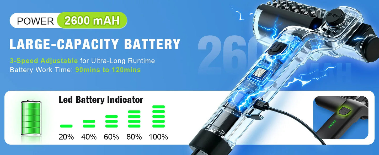 Electric Grill Brush Cleaning BBQ Cleaner Brush Cordless Rechargeable Rotary Adjustable Outdoor Heavy oil Stains Clean Tool