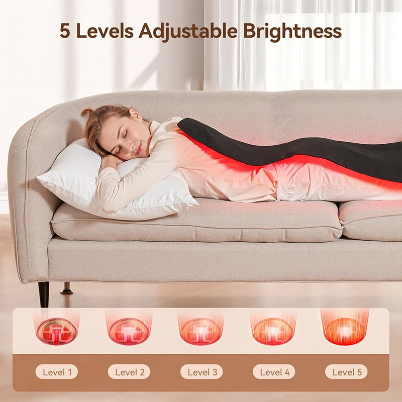 Red Infrared Light Therapy Pad skincare 325PCS 3 in1 LEDs far infrared Waist Back Shoulder Muscle Pain Yoga mat Relief Relax