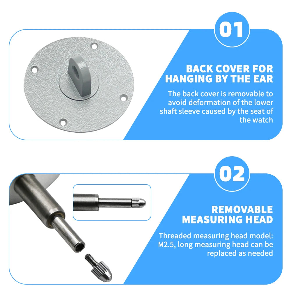 Digital Dial Indicator 0-12.7mm/0.5'' 0.01mm with Mini Magnetic Base Holder Adjustable Universal Gauge Caliper Measuring Tools