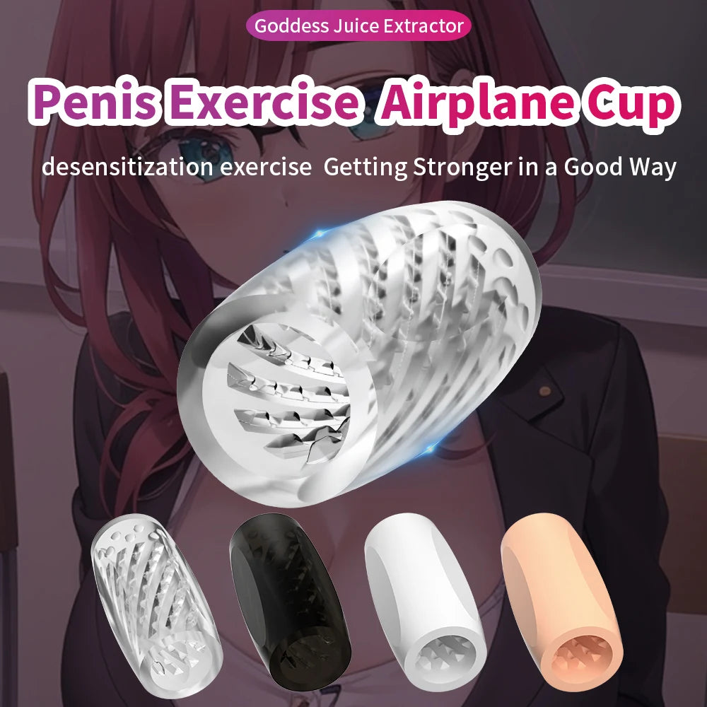 Transparent Male Masturbator Artificial Pussy Vaginal for Men Sucking Penis Pump Portable TPE Sex Toys for Adult Supplies