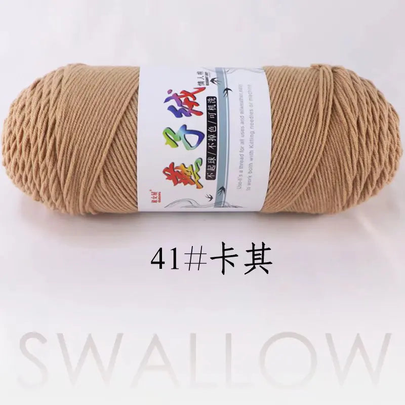 1Pc 200g Milk Cotton yarn for hand knitting Acrylic Crocheting Thread Yarn Crochet Doll sweater bag blanket slipper